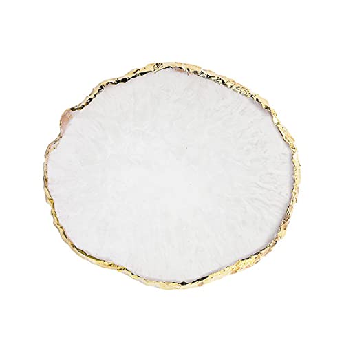 Resin Nail Art Palette with Gilded Edge for Gel Polish Mixing