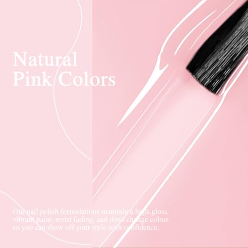SHOYUM Sheer Light Pink Jelly Gel Nail Polish 15ml Milky Nude Peach