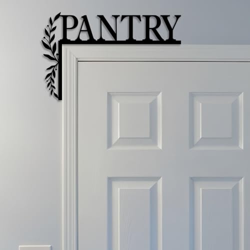 Pantry Flower Metal Door Topper - Black Decorative Door Corner Wall Art