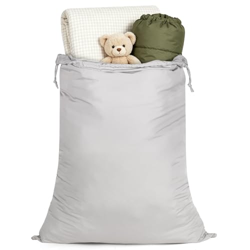 CANBOX Grey Heavy Duty Nylon Laundry Bag 28x40in - Large Storage Solution