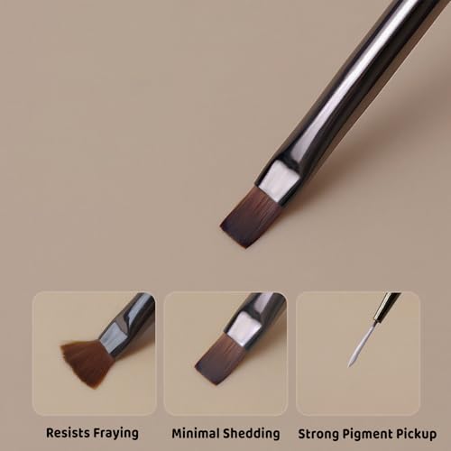 LERAO 9-Piece Professional Acrylic Nail Art Brush Set for Gel & Polygel