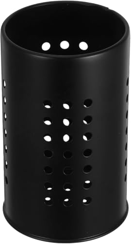 Black Stainless Steel Kitchen Utensil Holder, Farmhouse Countertop Organizer