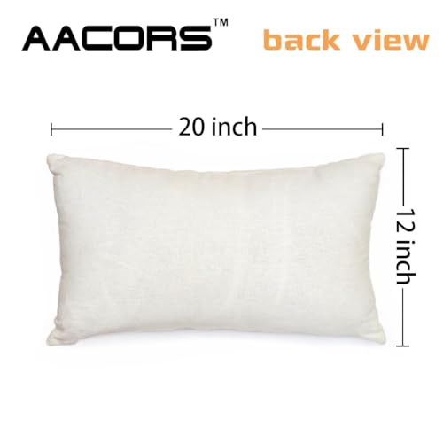 AACORS Christmas Pillow Cover 12x20 Inch - Snowflakes & Trees
