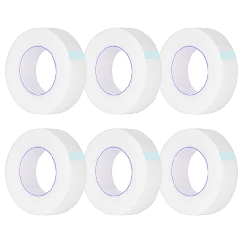 Kirecoo 6 Rolls Breathable PE Eyelash Extension Tape Transparent