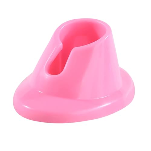 Pink Soft Rubber Nail Polish Bottle Holder and Stand for Manicure