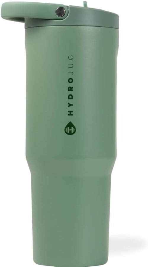HydroJug Sport - 32oz Stainless Steel Tumbler with Straw | Vacuum Insulated & Leakproof, Sage