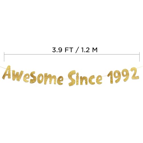 Gold Glitter Banner - Funny 34th Birthday & Anniversary Decoration