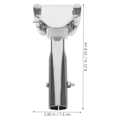 Garneck Stainless Steel Mop Handle Clip - 15.8x7.5cm Universal Replacement