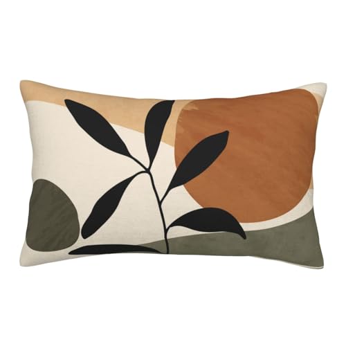 Mid Century Modern Terracotta Throw Pillow Cover 12x20 – Variation 9