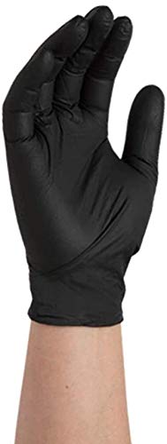 Sysco High Performance Black Nitrile Gloves, Powder Free, Large, 100 Count