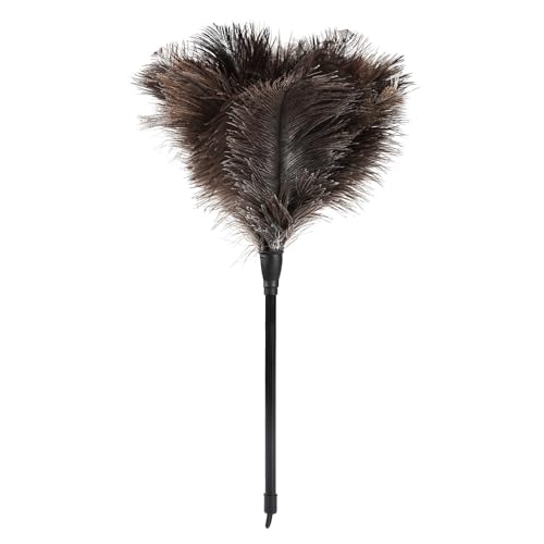 14.9 Inch Natural Ostrich Feather Duster - Lightweight Handheld for Cleaning