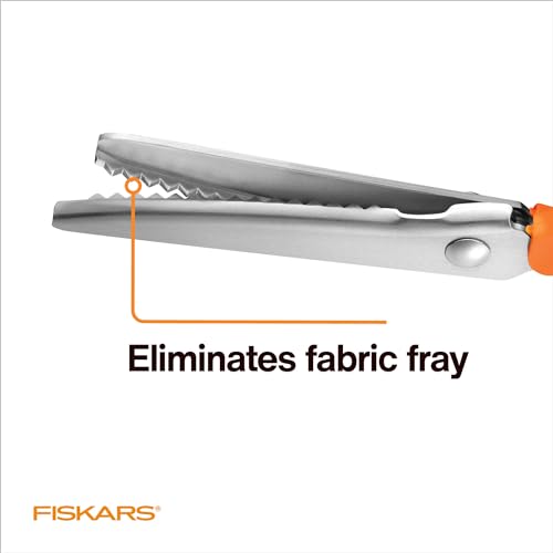 Fiskars 9" SoftGrip Pinking Shears for Fabric Cutting & Sewing