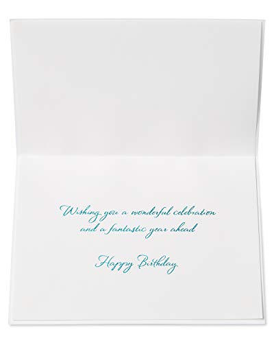 Papyrus 60th Birthday Card - Shimmering Gold Foil & Stars