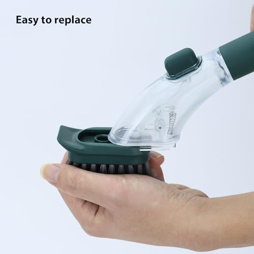 DAPOWER Replaceable Nylon Bristle Dish Brush Heads - 2 Pack