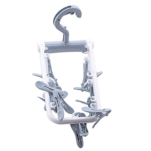 ZACI 2-Pack Folding Clothes Drying Rack with 24 Clips - Indoor & Outdoor Use
