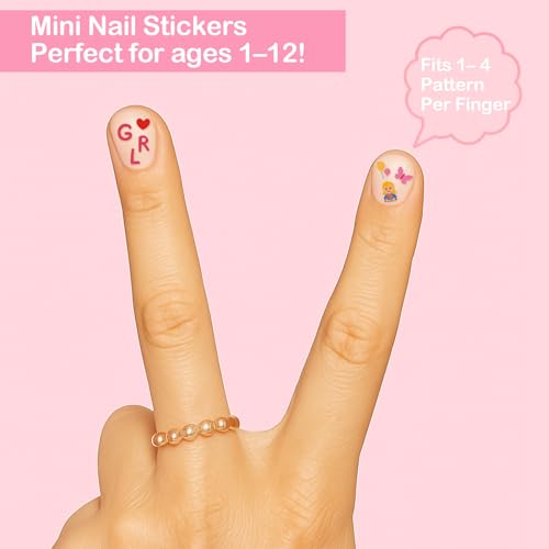 IDDFEVE 3D Self-Adhesive Nail Art Stickers, 1200+ Pcs Cute Flower Animal Fruit Designs DIY Decals