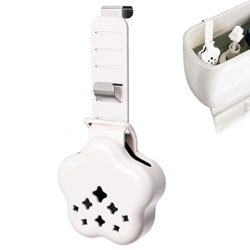 Adjustable Toilet Tank Tablet Holder with Stainless Steel Hook
