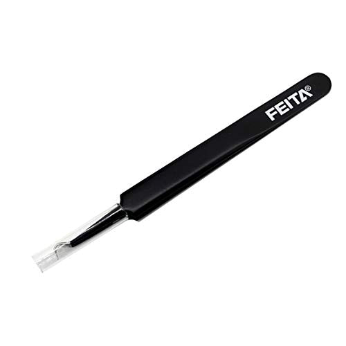 FEITA Curved Blackhead Extraction Tweezers - Surgical Stainless Steel Comedone Extractor Tool for Pimple and Acne Removal