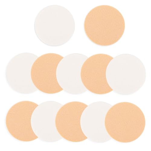12 Pcs Round Makeup Sponges for Foundation & Liquid Concealer, Reusable