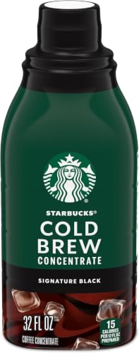 Starbucks Cold Brew Coffee Concentrate, Signature Black, 32 fl oz (Pack of 5)