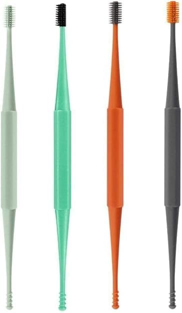 Dual-Sided Silicone Ear Wax Removal Tool with Rotating Spiral Head