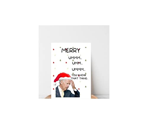 Funny Biden Holiday Card for Christmas and New Year - Hilarious Greeting Card for Him and Her