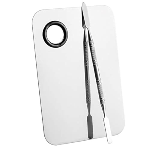 Sinen Stainless Steel Makeup Palette with Spatula for Cosmetic Blending
