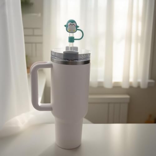 Penguin Silicone Straw Cover for Stanley Cup - 10mm Toppers