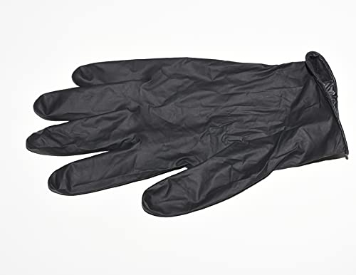 Safeguard Black Nitrile Disposable Gloves, Extra Large, Powder Free (100 Pc)