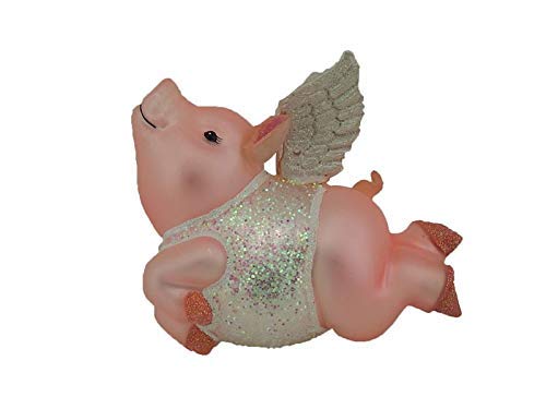 Noble Gems Flying Pig Glass Christmas Ornament - Kurt Adler