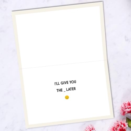 Funny Naughty Birthday Card for Wife or Girlfriend - Double Sided