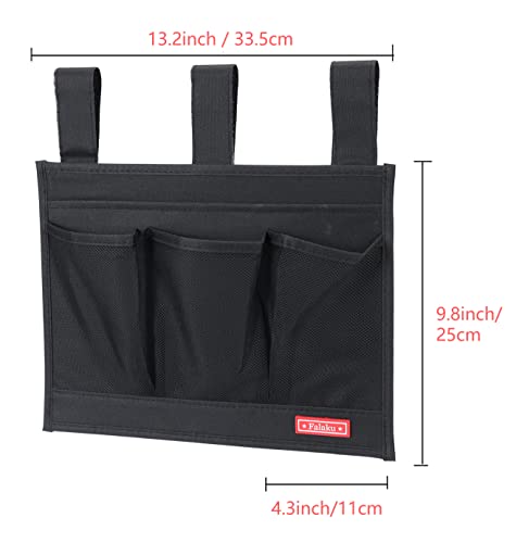 Falaku Hanging Bedside Caddy - 4-Pocket Bedside Organizer for Bed Rails