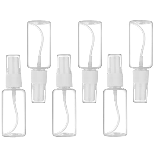 Exptolii Small Plastic Fine Mist Spray Bottles 1oz 6 Pack Travel Size