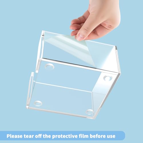 Clear Acrylic Sticky Note Holder for 3x3 Inch Notes - Desk Organizer