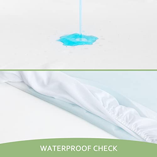 Waterproof Twin Mattress Protector - Breathable Viscose Jersey Cover