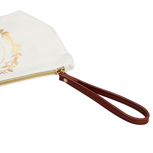 Glamlily Canvas Makeup Bag Initial D Monogram Travel Cosmetic Pouch