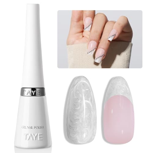 TAYE Pearl White Mermaid Gel Nail Polish - Shimmer UV/LED Soak Off Manicure
