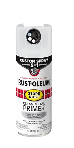 Rust-Oleum Stops Rust 5-in-1 Clean Metal Primer, Flat White, 12 oz