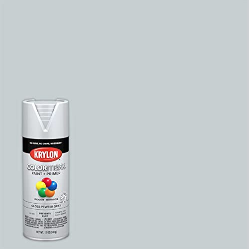 Krylon COLORmaxx Gloss Pewter Gray Spray Paint & Primer - 12 oz