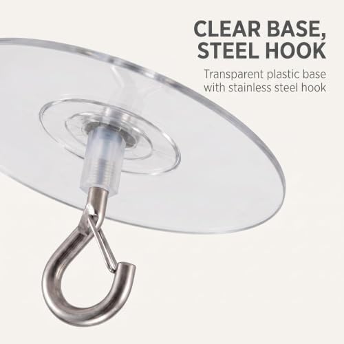Seadiquiet 2-Pack Adhesive Ceiling Hooks Waterproof Sticky Hanging Hooks