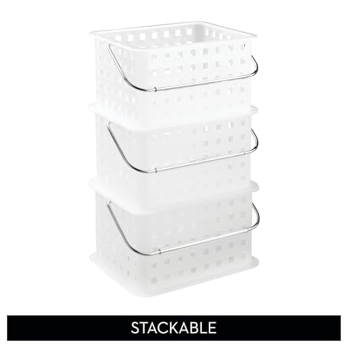 iDesign Small Clear Frost Shower Caddy Pack of 1 – Stackable Bathroom Organizer