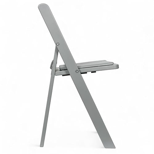Flash Furniture Hercules Set of 2 Kids Gray Resin Folding Chairs with Gray Vinyl Padded Seats