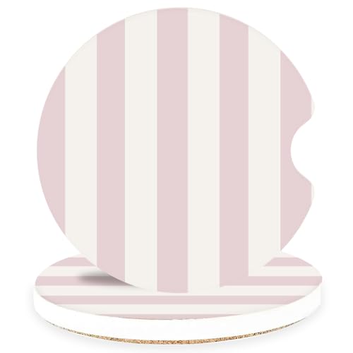 Ceramic Car Coasters Set - Cute Aesthetic Classic Pink Accessories