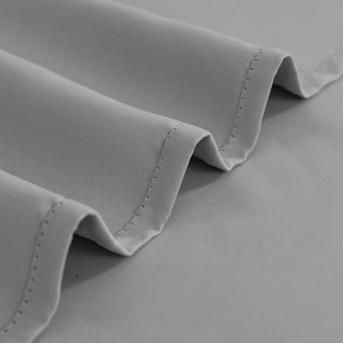 jinchan 18-Inch Solid Grey Kitchen Valance – Light Filtering Design