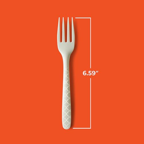 Hefty ECOSAVE Compostable Forks - 24 Count Disposable Cutlery