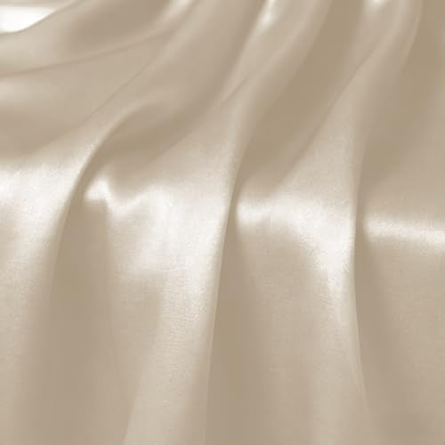 Satin Table Runner Champagne 12x108 Inch Ruffle Party Decor 2 Pack