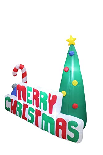 Christmas Party Decorations Bundle - Inflatable Santa and Christmas Tree Set