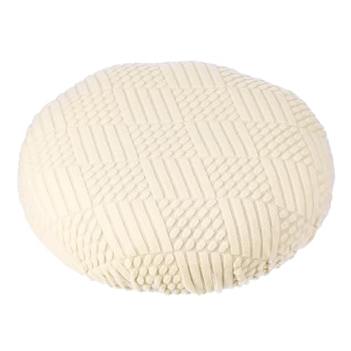 PATIKIL Round Bar Stool Cover, Stretchy Velvet Seat Slipcover for 14-18" Beige