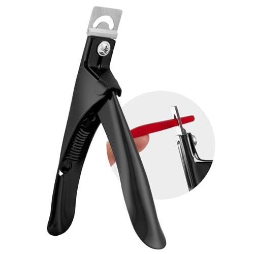 AIRSEE Professional Stainless Steel Acrylic Nail Clippers - Adjustable False Nail Cutter