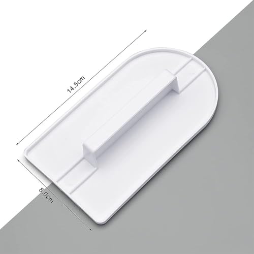 Bwexxt 2 Pcs White Plastic Fondant Icing Smoother and Scraper Tool